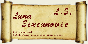 Luna Simeunović vizit kartica